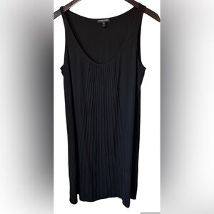 Eileen Fisher Silk Tank Sheath LBD Petite Small, pleated detail, sustainable